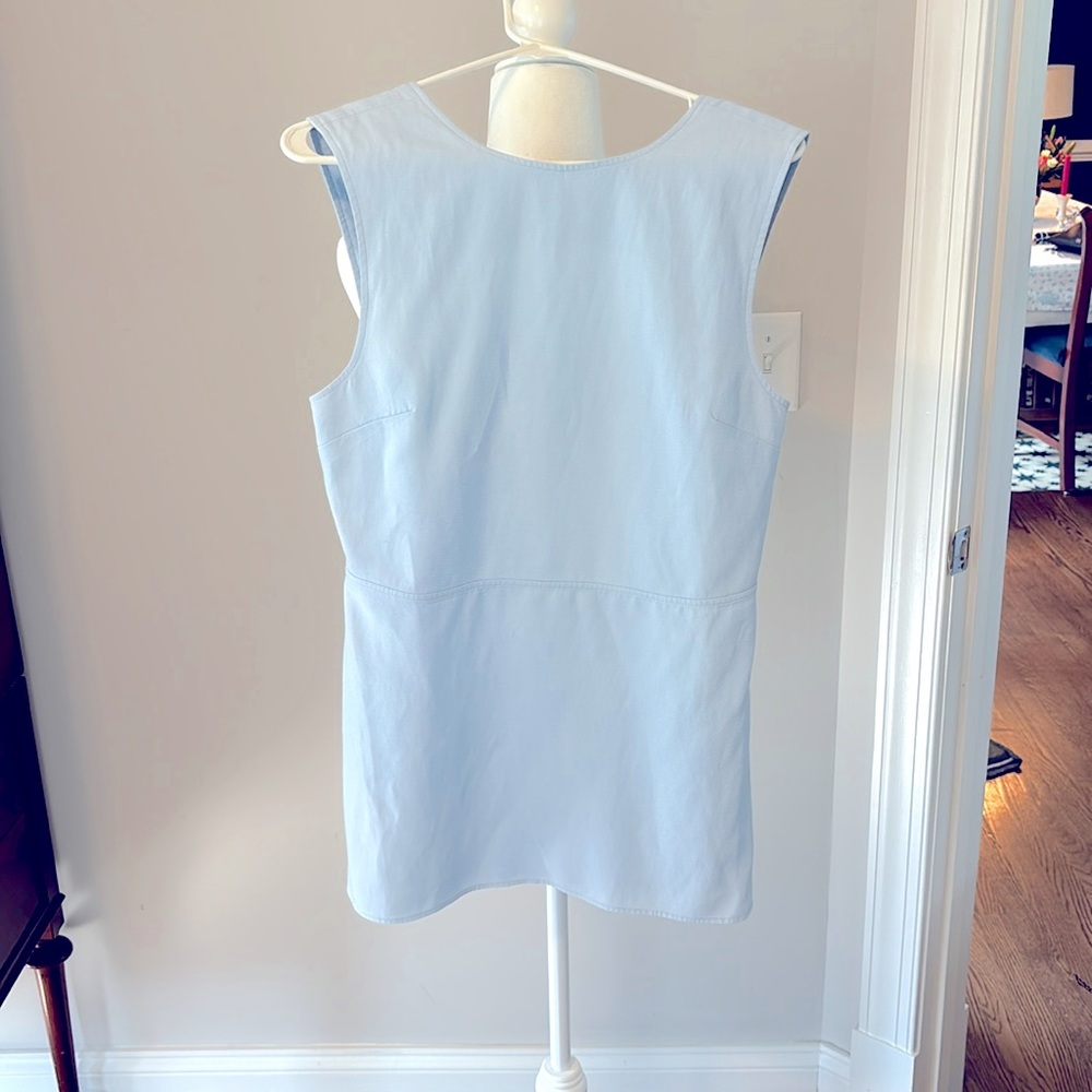 Loulou Studio Blue Shift Minidress. Size Medium